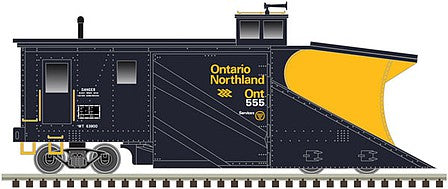 Atlas Model Railroad 50005874 N Scale Russell Snow Plow - Ready to Run - Master(R) -- Ontario Northland 555 (blue, yellow)