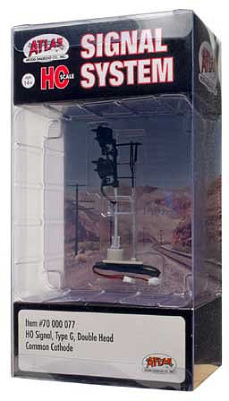 Atlas Model Railroad 70000077 HO Scale Double-Head Type G Signal - All Scales Signal System