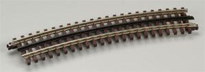 Atlas O 6060 O Scale 21st Century Track System(TM) Nickel Silver Rail w/Brown Ties - 3-Rail -- O54 Full Curved Section (16pcs./circle)
