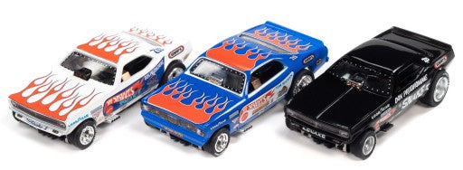 Auto World 376 HO 4-Gear Legends of the Quarter Mile Plymouth Funny Slot Car Assortment - Series #1 (12 Total)