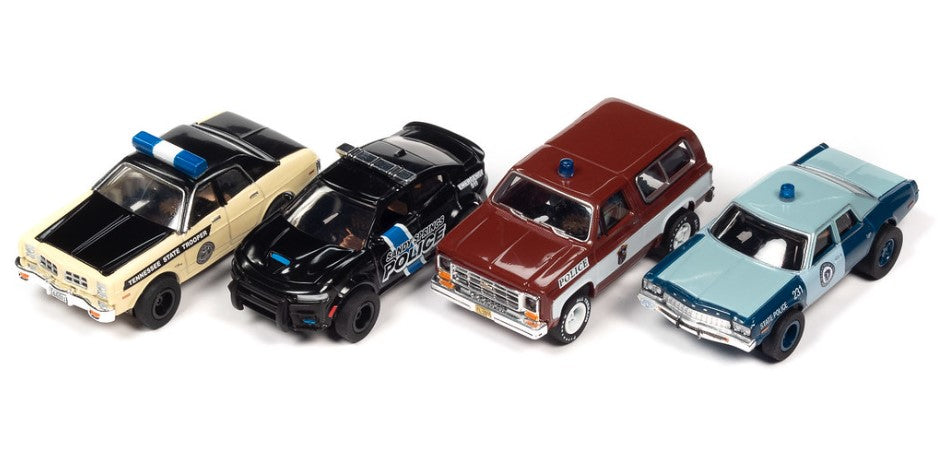 Auto World 397 HO X-Traction America's Finest Police Slot Car Assortment - Series #4 (12 Total)