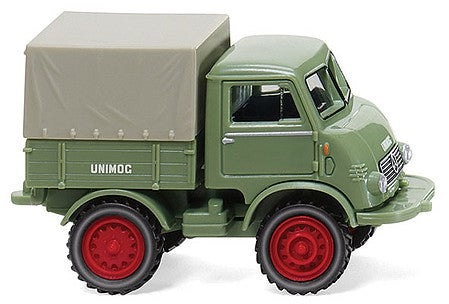 Wiking 36802 HO Scale 1956-1961 Unimog U 401 Heavy-Duty Truck - Assembled -- Light Green