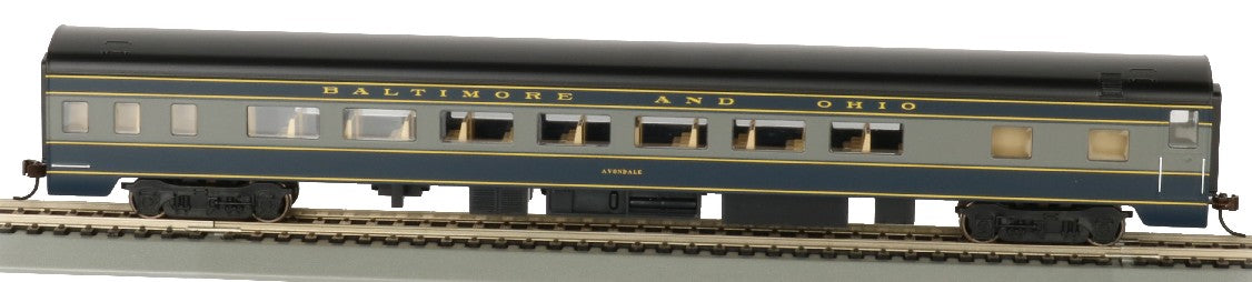 Bachmann 14203 HO 85’ Smooth-Side Coach w/Lighted Interior Baltimore & Ohio Avondale
