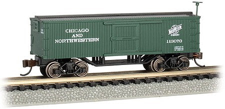 Bachmann 15655 N Scale Old-Time Wood Boxcar - Ready to Run -- Chicago & North Western