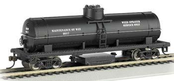 Bachmann 16301 HO Scale Track Cleaning Tank Car -- Maintenance-of-Way (Black)