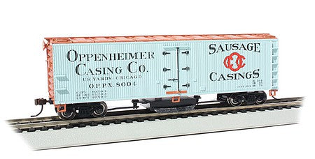 Bachmann 16335 HO Scale Track Cleaning 40' Wood Reefer with Removable Dry Pad - Ready to Run -- Oppenheimer Casing Co. OPPX #8004