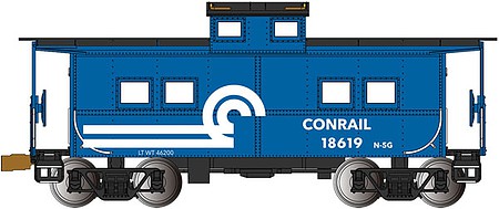 Bachmann 16822 HO Scale Northeast-Style Steel Cupola Caboose - Ready to Run - Silver Series(R) -- Conrail 18619 (blue, white)