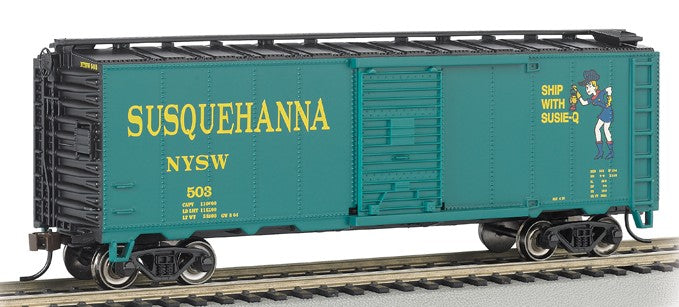 Bachmann 17058 N AAR 40' Steel Boxcar New York, Susquehanna & Western Suzy Q
