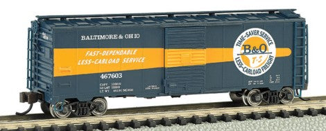 Bachmann 17064 N AAR 40' Steel Boxcar Baltimore & Ohio Timesaver