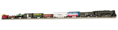 Bachmann 24009 N Scale Empire Builder Train Set -- Northern 4-8-4 - Atchison, Topeka & Santa Fe