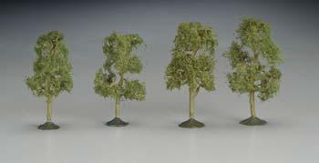Bachmann 32109 N Scale SceneScapes(TM) Layout-Ready Trees -- Sycamore Trees 2-1/2 - 2-3/4" pkg(4)