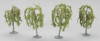 Bachmann 32114 All Scale SceneScapes(TM) Layout-Ready Trees -- Willow Trees 2-1/4 - 2-1/2" Tall pkg(4)