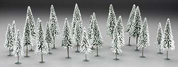 Bachmann 32154 All Scale Snow Covered Pines - SceneScapes(TM) -- 5 to 6" 12.7 to 15.2cm pkg(24)