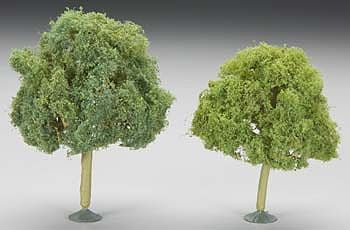 Bachmann 32213 All Scale SceneScapes(TM) Layout-Ready Trees -- Oak Trees 4-1/2 - 5" Tall pkg(2)