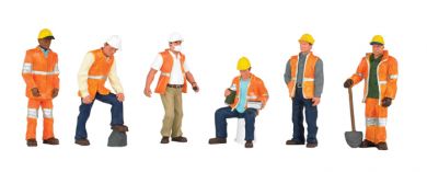 Bachmann 33106 HO Scenescapes Maintenance Workers (6) w/Accessories