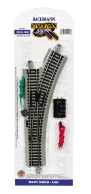 Bachmann 44562 HO Right Remote Switch Nickel Silver Track (1/Cd)