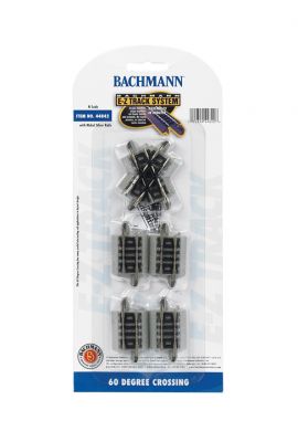 Bachmann 44841 N 90° Crossing w/Adapter Sections Nickel Silver Track (1/Cd)