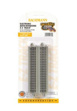 Bachmann 44848 N Electronic Auto-Reversing 5" Straight Nickel Silver Track (6/Cd)