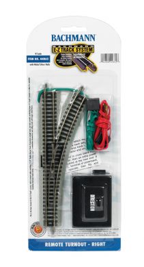 Bachmann 44862 N Remote Right-Hand Switch Nickel Silver Track (1/Cd)