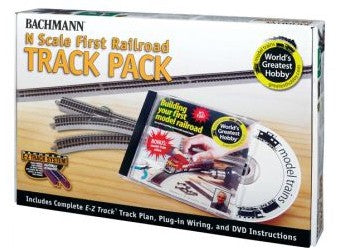 Bachmann 44896 N Your 1st Railroad E-Z Track Pack 4.67'x28" Layout w/DVD
