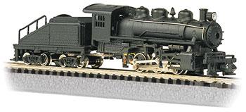 Bachmann 50598 N Scale USRA 0-6-0 Switcher w/Slope-Back Tender - Standard DC -- Painted, Unlettered (black)