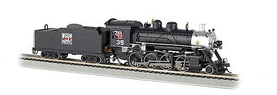 Bachmann 51351 N Scale Baldwin 2-8-0 Consolidation - Sound and DCC -- Western Pacific #35 (black, silver)