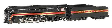 Bachmann 53251 N Scale Class J 4-8-4 - Econami(TM) Sound and DCC -- Norfolk & Western #602 (black, maroon)