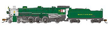Bachmann 53451 N Scale 4-8-2 Light Mountain - Sound and DCC -- Southern Railway #1489 (green, silver)