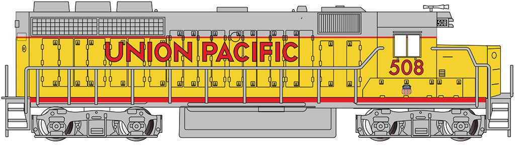 Bachmann 63562 N EMD GP40 Diesel Locomotive w/Operating Headlights Union Pacific #508