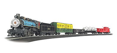 Bachmann 750 HO Scale Chessie Special - Standard DC -- Chesapeake & Ohio 0-6-0 Steam Loco, 4 Freight Cars; Track Oval, Power Pack