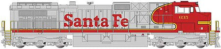 Bachmann 90905 G Scale GE Dash 9-44CW - Standard DC -- Santa Fe 635 (Warbonnet, silver, red, yellow)