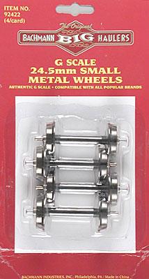 Bachmann 92422 G Scale Metal Wheel Set -- Small - 1" 24.5mm pkg(4)