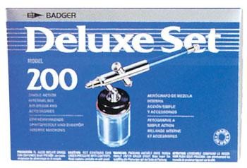 Badger 2003 Deluxe Universal Head Siphon Bottom Feed Airbrush Set w/Propel