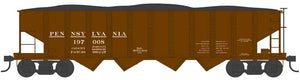 Bowser 43034 HO Scale Class H21a 4-Bay Hopper - Ready to Run -- Pennsylvania Railroad 197008 (H21a, Blt. 10-16, Early Scheme, Tuscan)