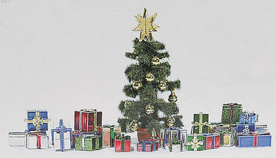 Busch 1140 HO Scale Christmas Gift Set w/Tree Kit