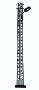 Busch 4130 HO Scale Lattice-Mast Industrial Lamp -- With Rectangular Light Housing (black) - 4-1/8" 10.5cm Tall