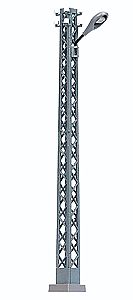 Busch 4131 HO Scale Lattice-Mast Industrial Lamp -- With Teardrop Light Housing (silver)