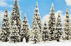 Busch 6465 All Scale Winter Set -- Includes 10 White Trees, Snowman, Aviary and Snow-Powder