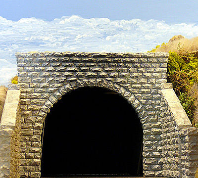 Chooch Enterprises 8350 HO Scale Double-Track Cut Stone Tunnel Portal -- 6 x 5-1/8" 15.2 x 13cm
