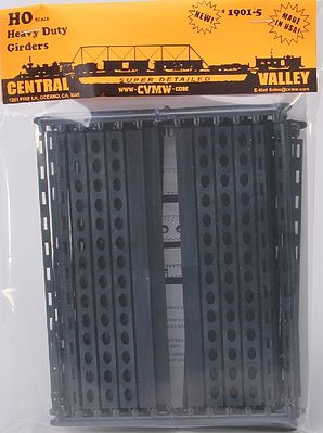 Central Valley Models 19015 HO Scale Heavy Duty Windowed Bridge Girders -- Kit - 5-7/8" 14.9cm Long pkg(10)