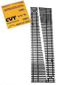 Central Valley Models 2801 HO Scale CVT Curvable Switch Tie Strip -- #8 Left