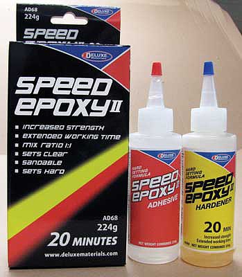 Deluxe Materials AD68 All Scale Speed Epoxy II - 20-Minute Set Time -- 7-9/16oz 224g