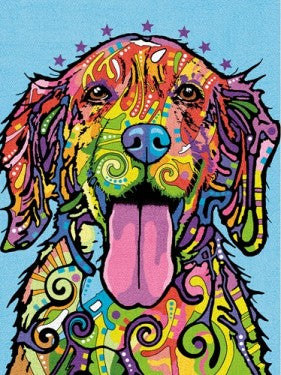 Dimensions Puzzles 91695 Colorful Dog Pencil by Number (9"x12")