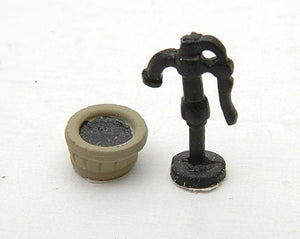 Durango Press 117 HO Scale Hand Water Pump and Tub -- Unpainted Metal Castings