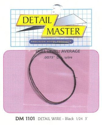 Detail Master 1101 1/24-1/25 2ft. Detail Wire Black (.0075" Dia.)