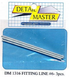 Detail Master 1316 1/24-1/25 Fitting Line #6 .080" (3pc)