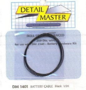 Detail Master 1401 1/24-1/25 2ft. Battery Cable Black