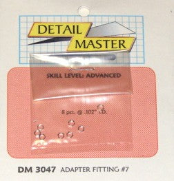 Detail Master 3047 1/24-1/25 Adapter Fitting #7 (8pc)