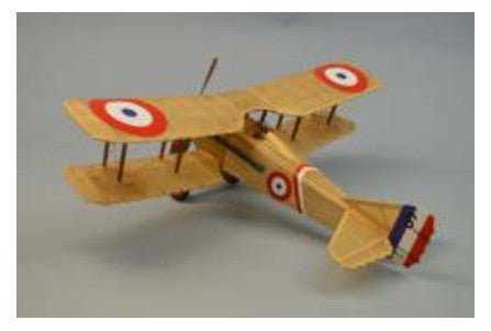 Dumas Products 238 18" Wingspan Spad VII Rubber Pwd Aircraft Laser Cut Kit
