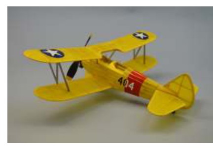 Dumas Products 239 18" Wingspan Stearman PT17 Rubber Pwd Aircraft Laser Cut Kit